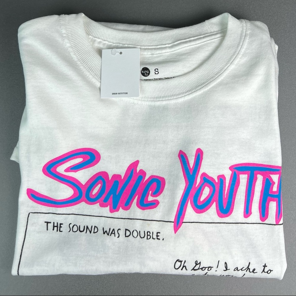 Sonic Youth Men's Echo Long Sleeve White